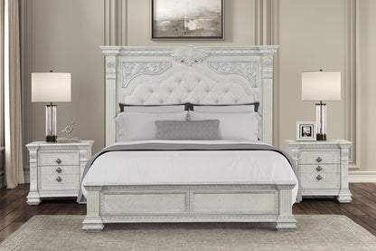 Furniture of America - Promenade Queen Bed in Wire Brushed White - FM70001WH-Q-BED View 2