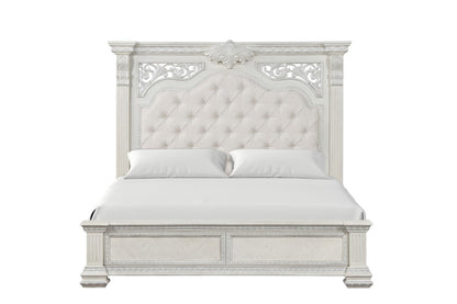 Furniture of America - Promenade Queen Bed in Wire Brushed White - FM70001WH-Q-BED View 5
