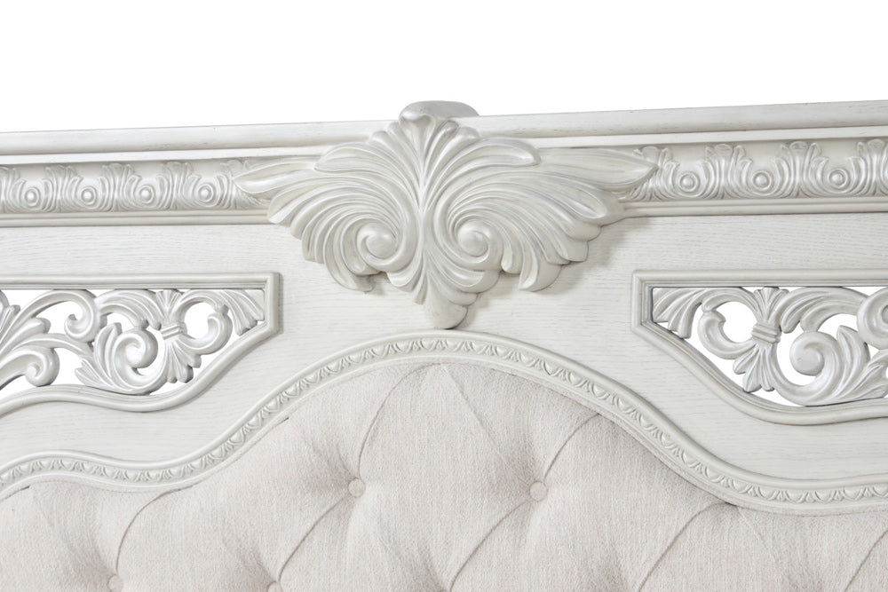 Furniture of America - Promenade Queen Bed in Wire Brushed White - FM70001WH-Q-BED View 8