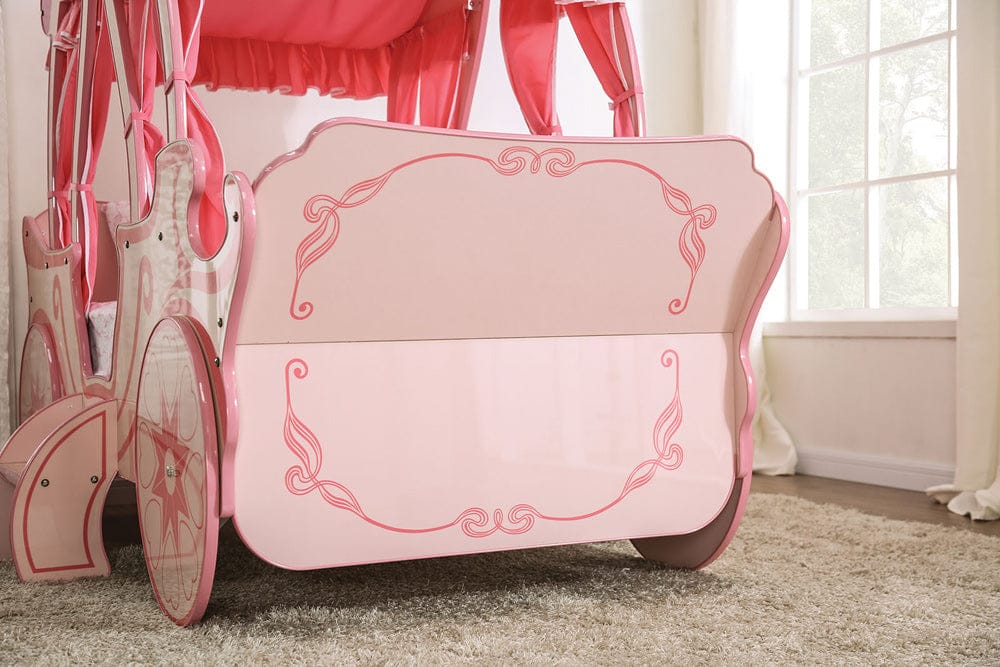 Furniture of America - Pumpkin Carriage Bed Twin Bed in Pink - CM7630-BED View 3