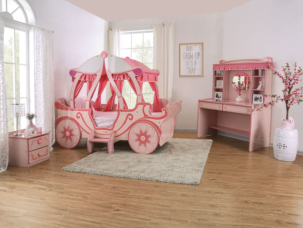 Furniture of America - Pumpkin Carriage Bed Twin Bed in Pink - CM7630-BED View 4