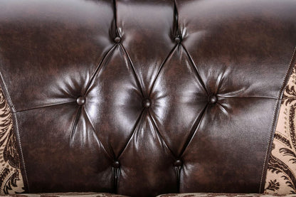 Furniture of America - Quirino Sofa + Loveseat in Light Brown/Dark Brown - SM6416-2PC View 4