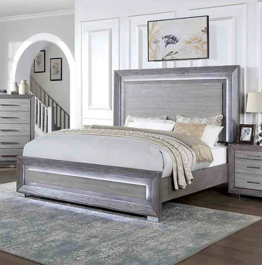 Furniture of America - Raiden - Cal.King Bed, Gray - CM7468GY-CK-BED view 1