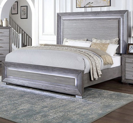 Furniture of America - Raiden E.King Bed in Gray - CM7468GY-EK-BED View 1