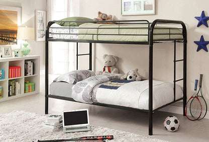 Furniture of America - Rainbow Twin/Twin Bunk Bed in Black - CM-BK1032-BK View 1