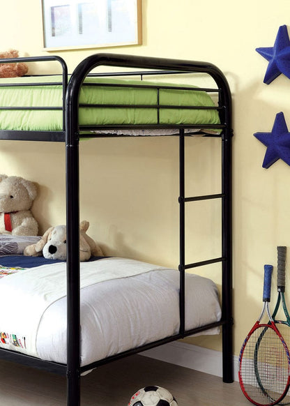 Furniture of America - Rainbow Twin/Twin Bunk Bed in Black - CM-BK1032-BK View 2