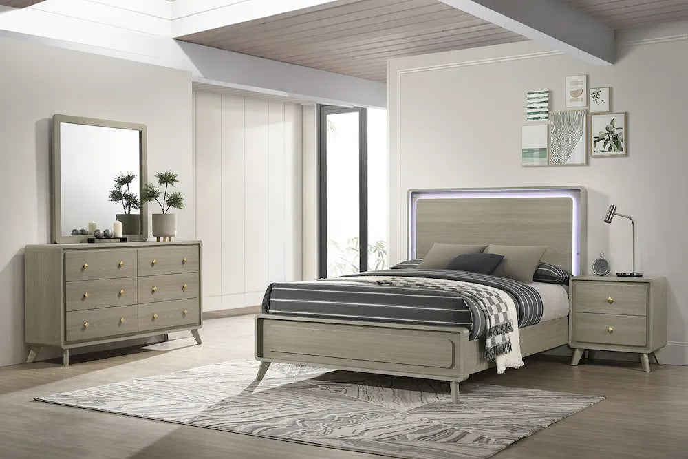 Furniture of America - Rainier - 3 Pc. Queen Bedroom Set (Panel HB) - FM72002GY-Q-4PC view 1