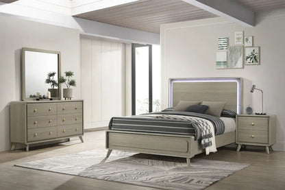 Furniture of America - Rainier - 4 Pc. Queen Bedroom Set w/ 2NS (Panel HB) - FM72002GY-Q-5PC-2N view 1