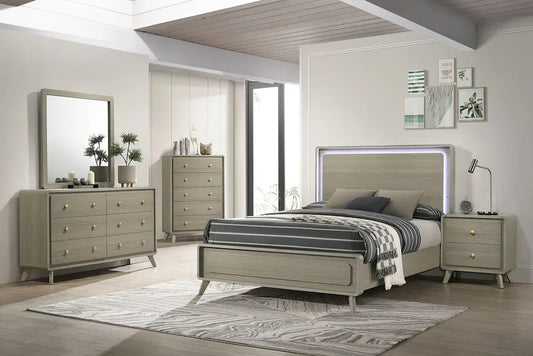 Furniture of America - Rainier - 4 Pc. Queen Bedroom Set w/ Chest (Panel HB) - FM72002GY-Q-5PC-CHE view 1