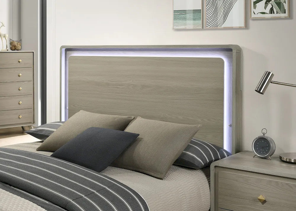 Furniture of America - Rainier - E.King Bed, Gray - FM72002GY-EK-BED view 3