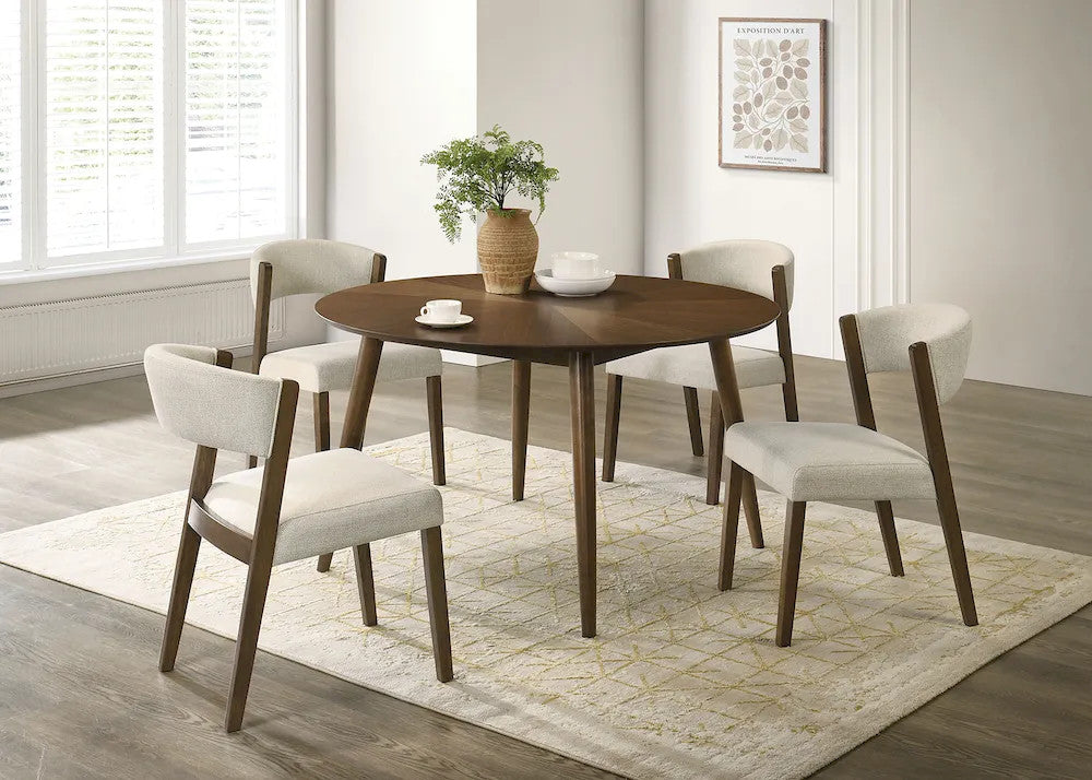 Furniture of America - Raissa - 5 Pc. Round Dining Table Set - FM32011WN-RT-5PC view 1