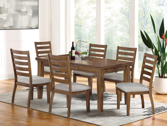 Furniture of America - Rapidview 7 Pc. Dining Table Set in Walnut/Light Gray - CM3259WN-T-7PC View 1