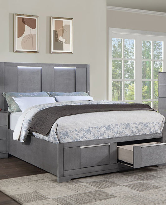 Furniture of America - Regulus Cal.King Bed in Gray - CM7475GY-CK-BED View 1
