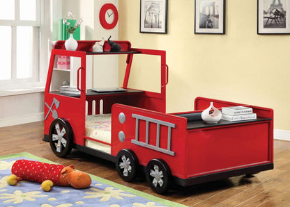 Furniture of America - Rescuer Twin Bed in Red/Black - CM7767-BED View 2