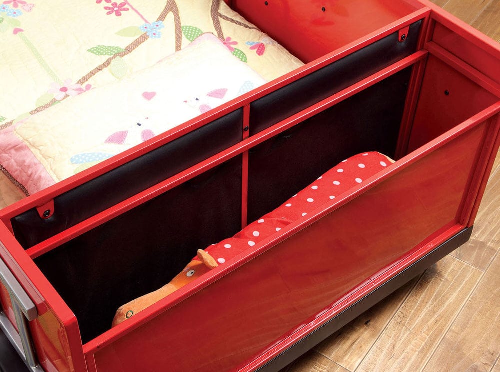 Furniture of America - Rescuer Twin Bed in Red/Black - CM7767-BED View 3