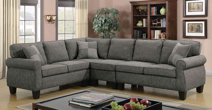 Furniture of America - Rhian Sectional in Dark Gray - CM6329GY-SECT-VN View 1
