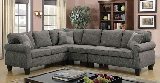 Furniture of America - Rhian Sectional in Dark Gray - CM6329GY-SECT-VN View 1