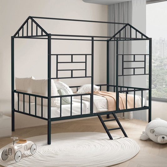Furniture of America - Rhonda Twin Loft Bed (K/D) in Black - FM-BK908BK-T View 1