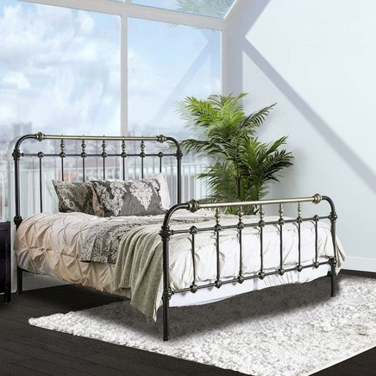 Furniture of America - Riana Metal Full Bed in Antique Black - CM7733F