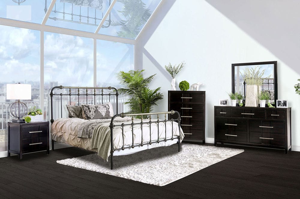 Furniture of America - Riana Metal Twin Bed in Antique Black - CM7733T View 3