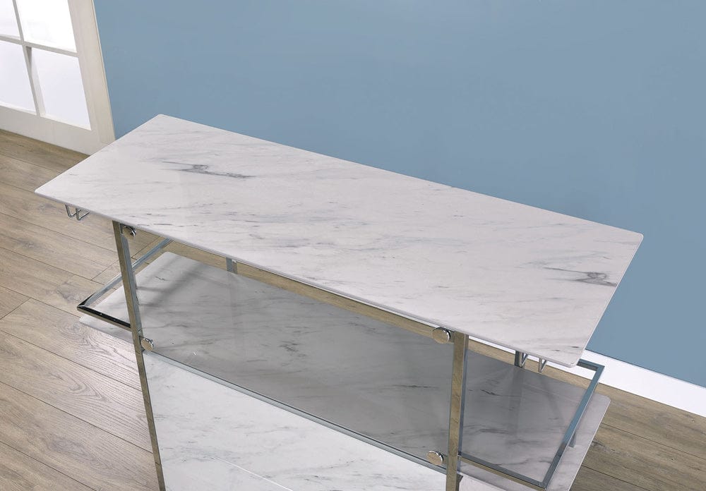 Furniture of America - Rianna Bar Table in White/Chrome - FOA-BT8343 View 3