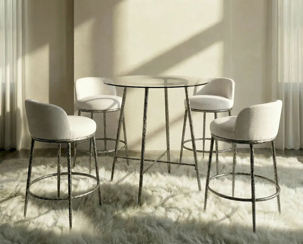 Furniture of America - Rilva - 3 Pc. Counter Ht. Table Set - Gunmetal - FM37014GY-PT-3PC view 1
