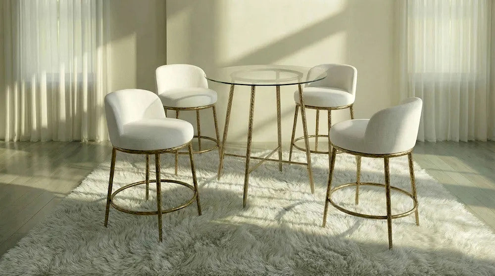 Furniture of America - Rilva - 3 Pc. Counter Ht. Table Set - Matte Gold - FM37014GD-PT-3PC view 1