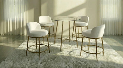 Furniture of America - Rilva - 3 Pc. Counter Ht. Table Set - Matte Gold - FM37014GD-PT-3PC view 1
