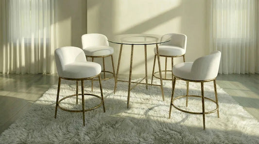 Furniture of America - Rilva - 3 Pc. Counter Ht. Table Set - Matte Gold - FM37014GD-PT-3PC view 1