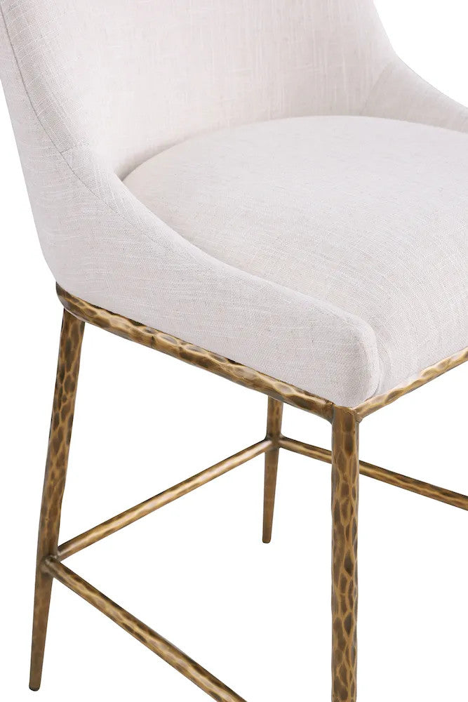 Furniture of America - Rilva - Counter Ht. Stool (1/CTN) - Matte Gold - FM37015GD-PC view 2