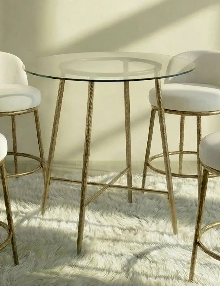 Furniture of America - Rilva - Counter Ht. Table - Matte Gold - FM37014GD-PT view 1