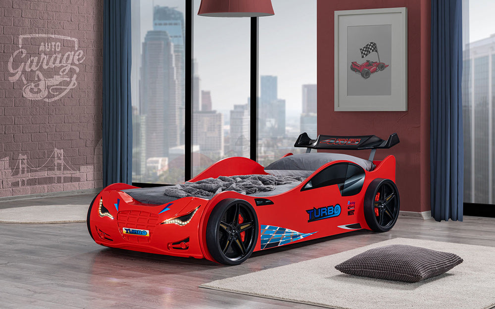 Furniture of America - Roadstar Car Bed in Red - FOA7730RD-BED View 1