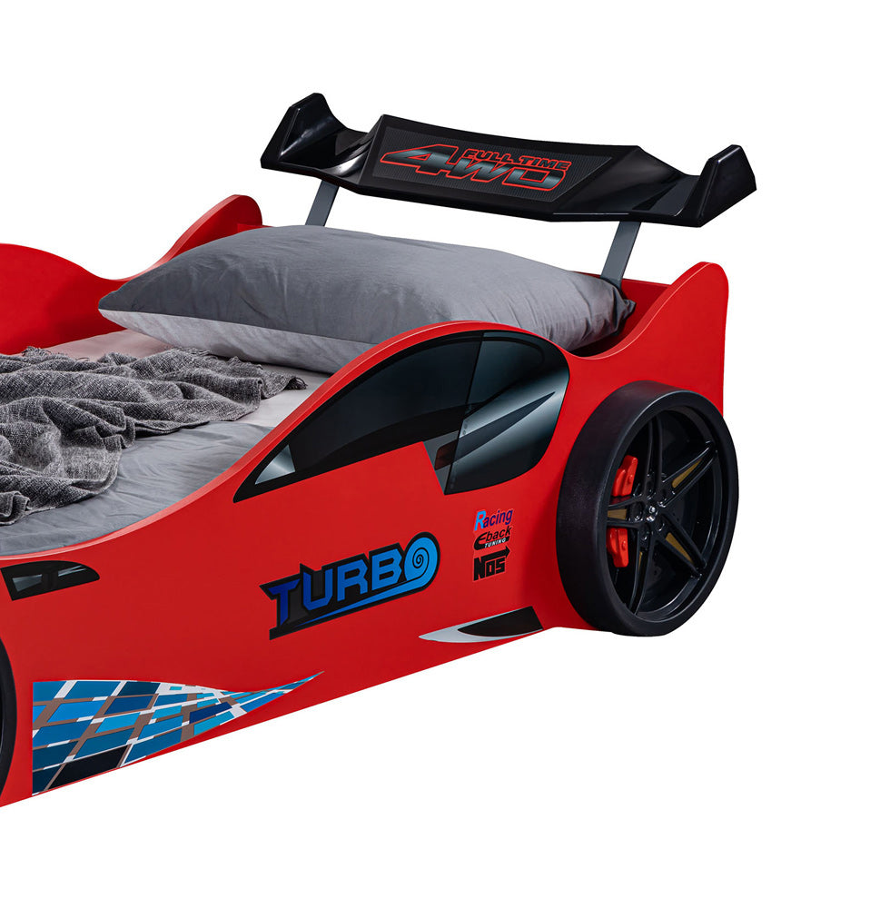 Furniture of America - Roadstar Car Bed in Red - FOA7730RD-BED View 4