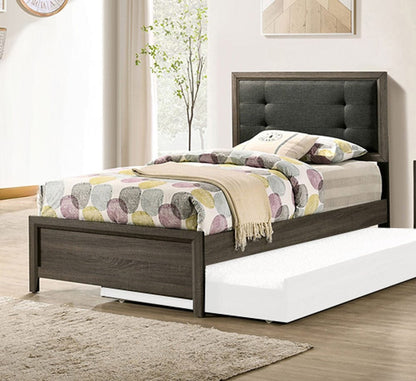 Furniture of America - Roanne Twin Bed in Gray/Charcoal - FOA7927T-BED View 1