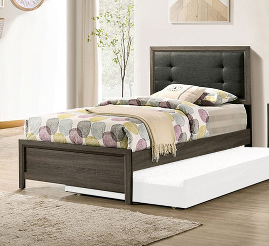 Furniture of America - Roanne Twin Bed in Gray/Charcoal - FOA7927T-BED View 1