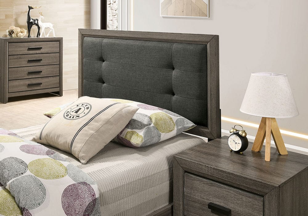 Furniture of America - Roanne Twin Bed in Gray/Charcoal - FOA7927T-BED View 3