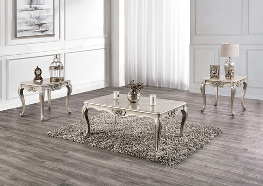 Furniture of America - Rochester End Table in Champagne - FM45001WH-E View 2