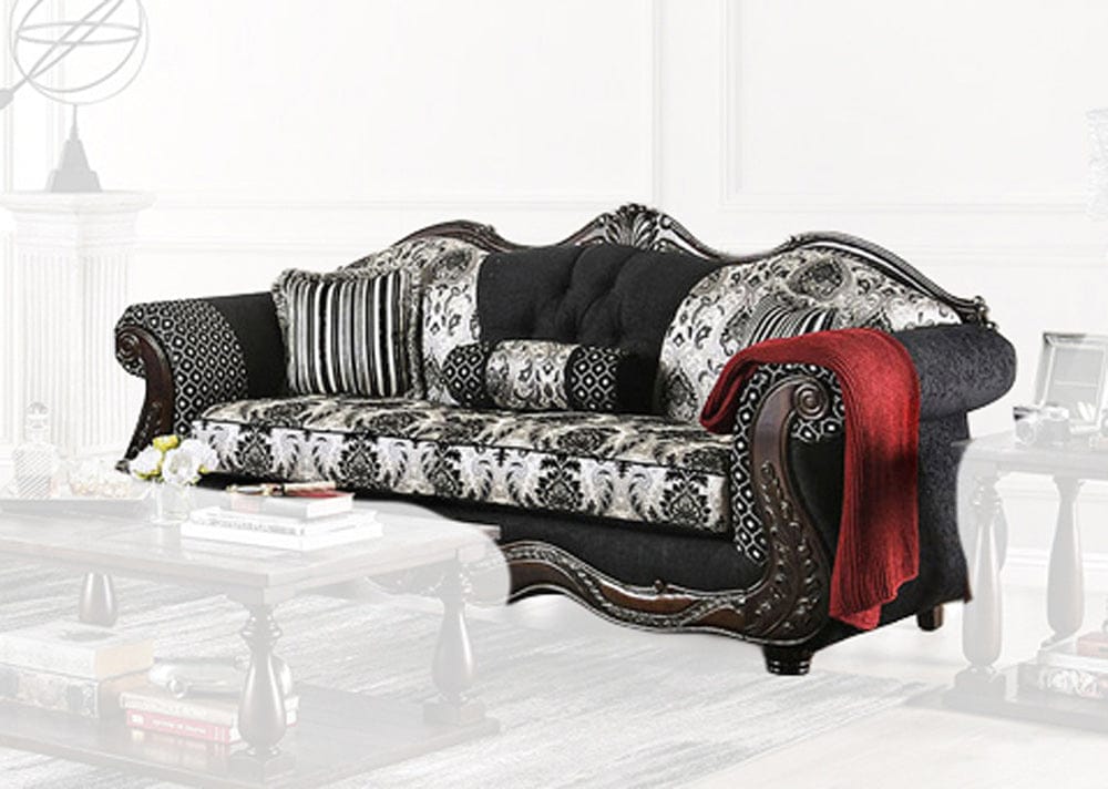 Furniture of America - Ronja Sofa in Black - SM6432-SF View 1
