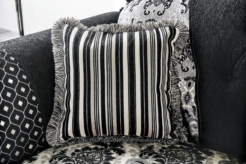 Furniture of America - Ronja Sofa + Loveseat in Black - SM6432-2PC View 3