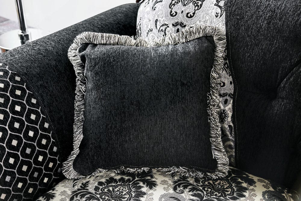 Furniture of America - Ronja Sofa + Loveseat in Black - SM6432-2PC View 4