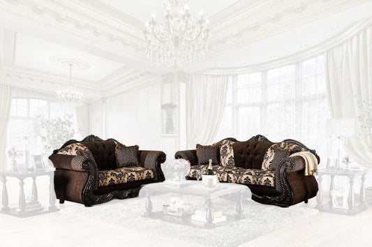Furniture of America - Ronja Sofa + Loveseat in Brown - SM6431-2PC View 1