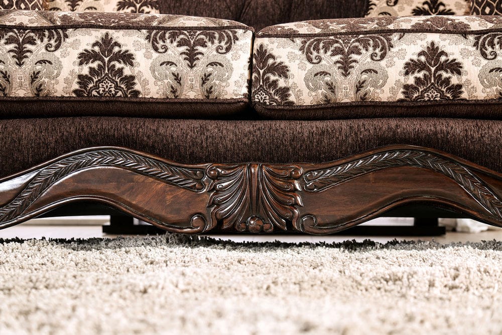 Furniture of America - Ronja Sofa + Loveseat in Brown - SM6431-2PC View 5