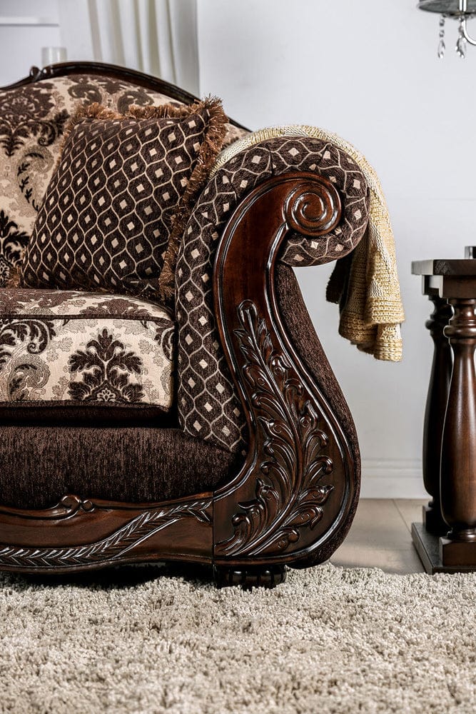 Furniture of America - Ronja Sofa + Loveseat in Brown - SM6431-2PC View 7