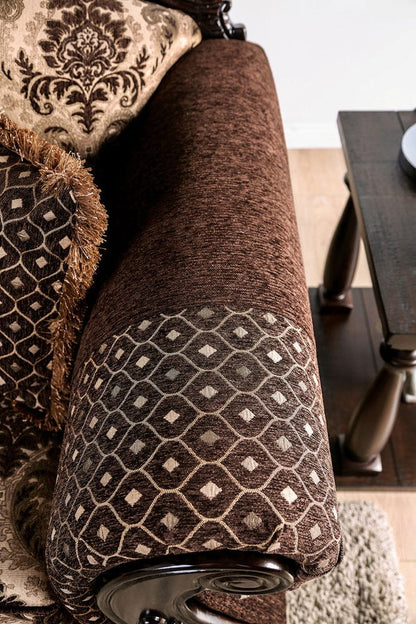 Furniture of America - Ronja Sofa + Loveseat in Brown - SM6431-2PC View 8