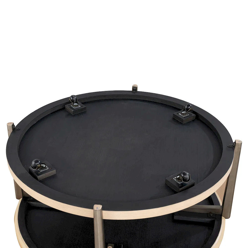 Furniture of America - Roros - Round Cocktail Table - FM44008NT-CR view 4