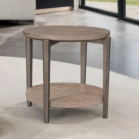Furniture of America - Roros - Round End Table - FM44008NT-ER view 1