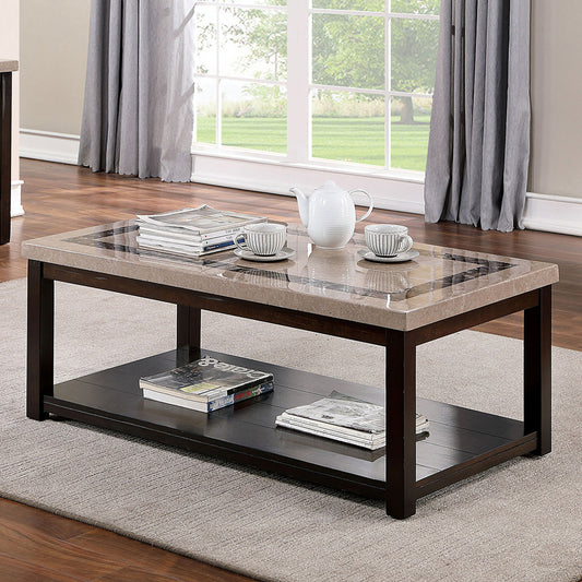 Furniture of America - Rosetta Coffee Table in Dark Walnut - CM4187C View 1