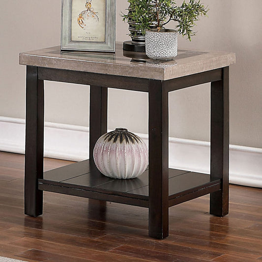 Furniture of America - Rosetta End Table in Dark Walnut - CM4187E View 1