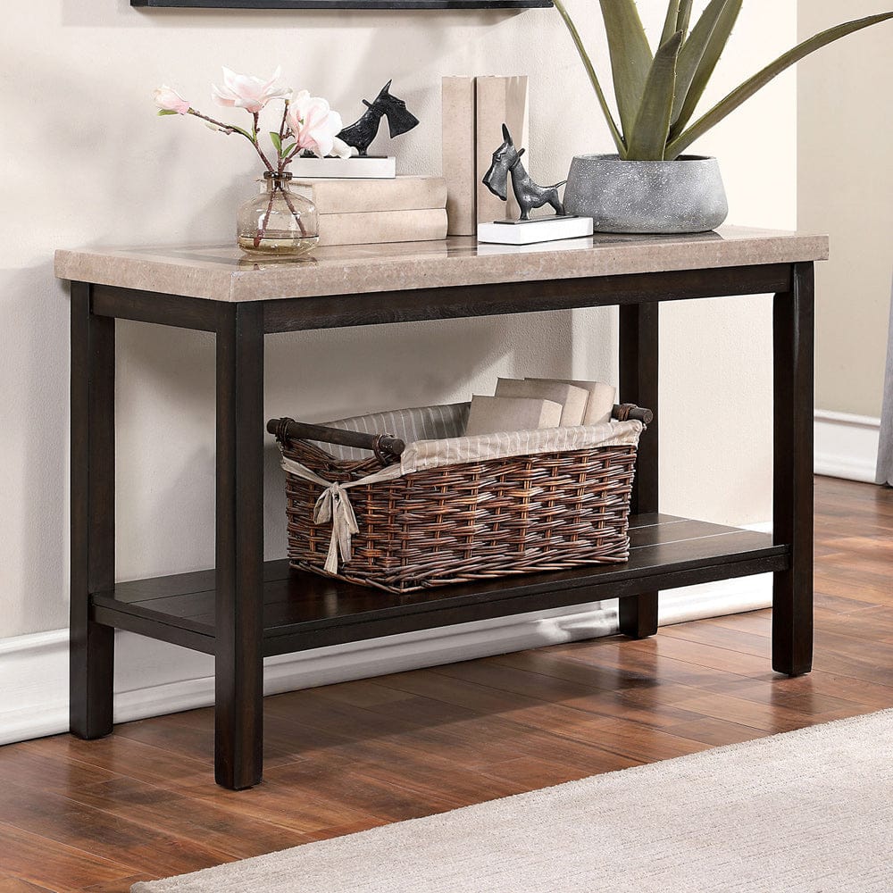 Furniture of America - Rosetta Sofa Table in Dark Walnut - CM4187S View 1