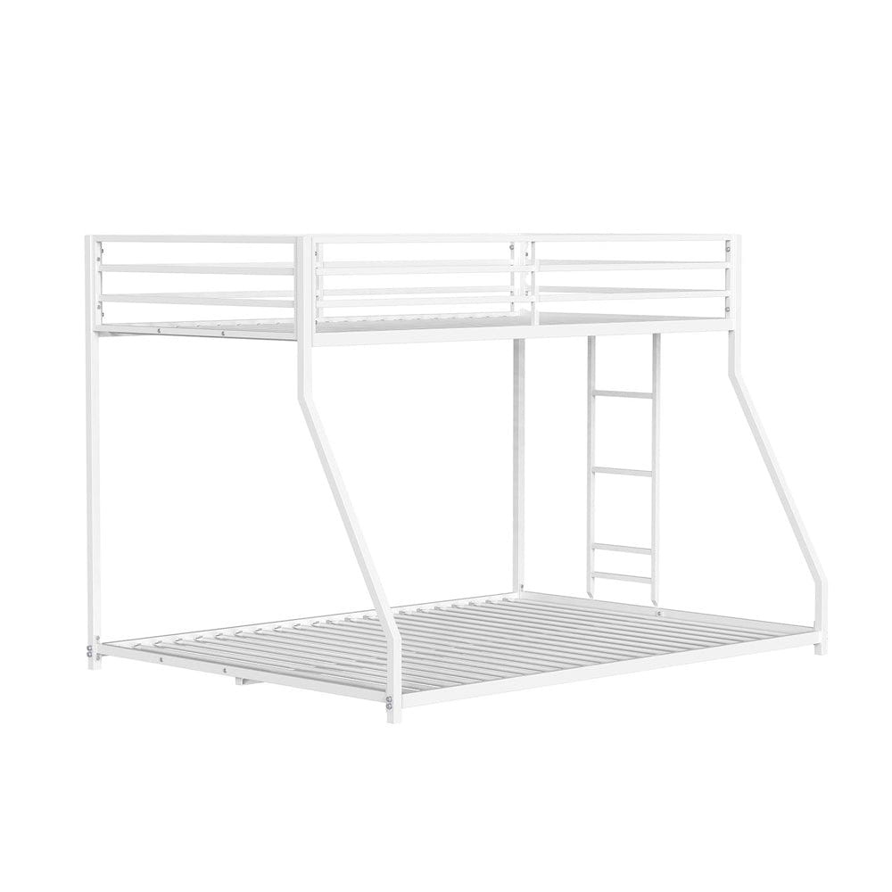Furniture of America - Rothwell Twin/Full Metal Bunk Bed in Matte White - FM-BK1200WH-TF View 1